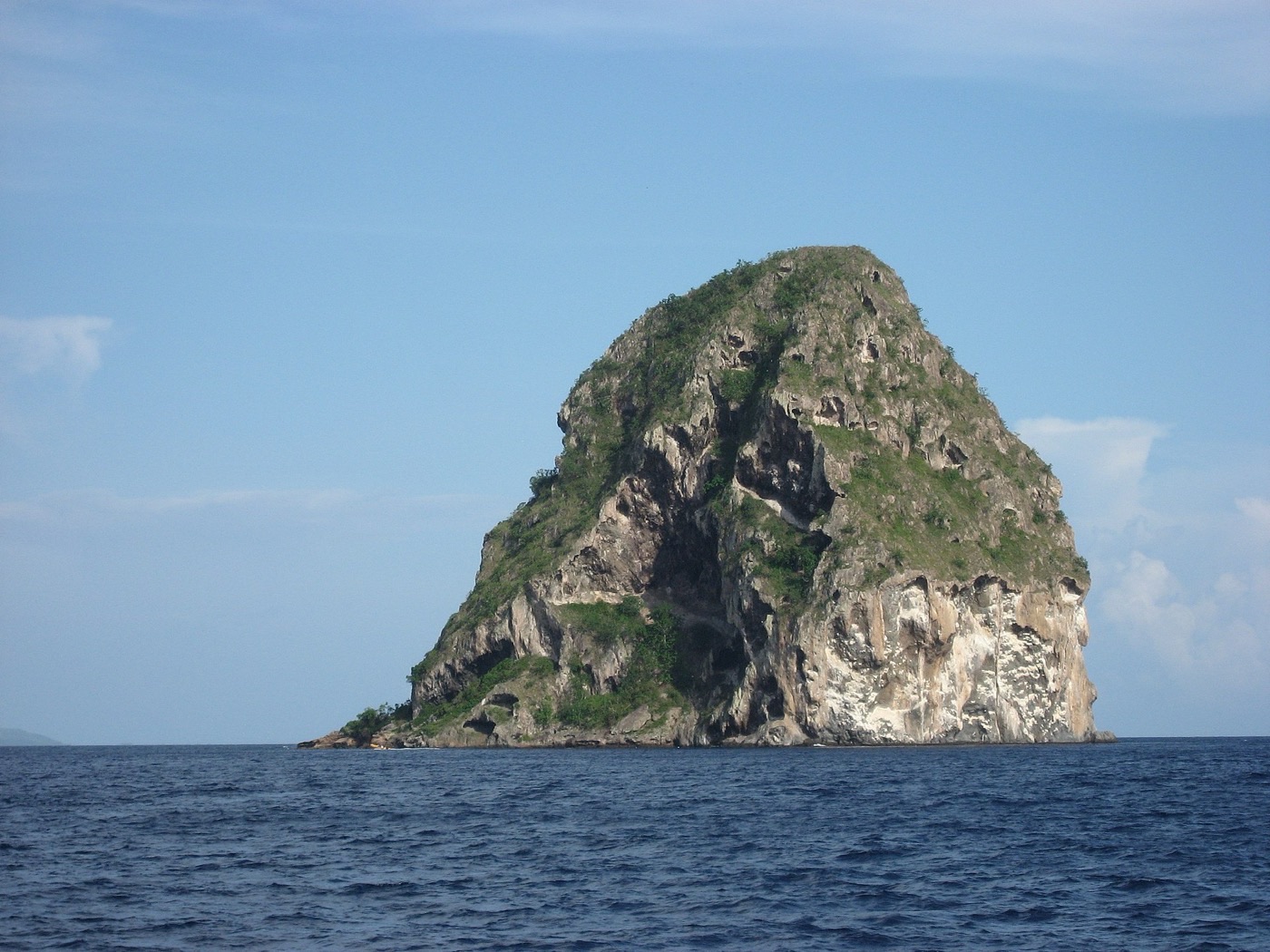 Diamond Rock islet off Martinique's south coast